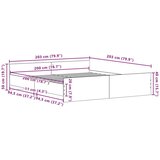 vidaXL Krevet od starog drva 200x200 cm od materijala sa drvnom jezgrom | shoptok.hr