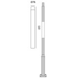  Produžni nastavak za stub spoljnog osvetljenja BASE 1 m siva | Eponuda.com