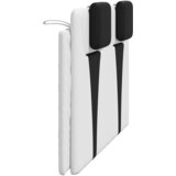  Jastuk za uzglavlje Viana bijelo-crni 140 cm od umjetne kože | shoptok.hr