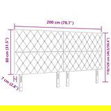 vidaXL vzglavje z bisernimi gumbi, temno sivo 200 cm | Shoptok.si