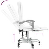  Masažni pisarniški stol belo umetno usnje, (21135105) | Shoptok.si