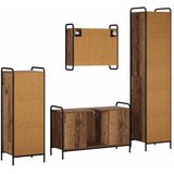  Set ormarića za kupaonicu 4 kom. Staro drvo 40 x 36 x 181 cm - Staro drvo Ormar ispod sudopera (1 vrata i 2 police) + viseći orm | shoptok.hr