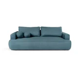 Bonami Selection Plava sklopiva sofa od bouclé tkanine 247 cm Quinoa –