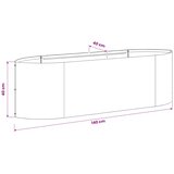  Povišeni vrtni krevet Nehrđajući čelik 140 x 40 x 40 cm Čelik | shoptok.hr
