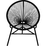 Maison Chic Vrtni Stoli - Stol za vrt ovalne oblike poli ratan črne barve JS661, (21878432) | Shoptok.si
