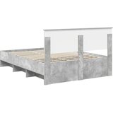  Krevetna konstrukcija s uzglavljem Betonski sivi 160 x 200 cm | shoptok.hr