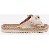 Boto Women's Platform Sandals With Braiding And Bow Beige Alpireda | Shoptok.si