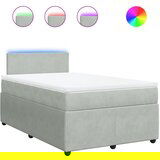 Maison Chic Box spring postelja - Vzmetna postelja z vzmetnico svetlo siva 120x200 cm žamet SL4235, (21907772) | Shoptok.si