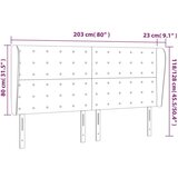  Uzglavlje s ušima tamnozeleno 203x23x118/128 cm baršunasto | shoptok.hr