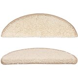  Prostirke za stepenice 15 kom 56x17x3 cm krem poluokrugle | shoptok.hr