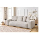 Bobochic Paris Kremno bela sedežna garnitura iz rebrastega žameta 280 cm Voltaire – | Shoptok.si