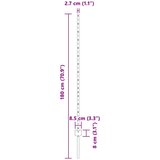  Stup za ogradu 44 pcs Srebrno 180 cm Čelik | shoptok.hr