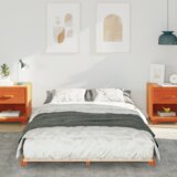  Posteljni okvir Voščeno rjava 140 x 190 cm Trdna borovina, (5000125796) | Shoptok.si