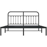 vidaXL Metalni okvir za krevet s uzglavljem crni 183x213 cm | shoptok.hr