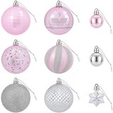  Set božićnih kuglica 88 kom. ružičasta i srebrna Ø 6 cm | shoptok.hr