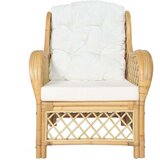 SOFA Enosed z blazino naravni ratan in platno, (20597460) | Shoptok.si