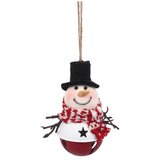  Viseći božićni ukras Snjegović s crvenim šalom 11 cm | shoptok.hr