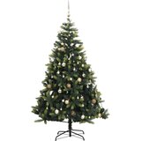  Umjetno božićno drvce 300 LED sa šarkama i kuglicama 210 cm | shoptok.hr