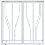  Konzolni stol srebrni 70 x 30 x 70 cm nehrđajući čelik i staklo | shoptok.hr