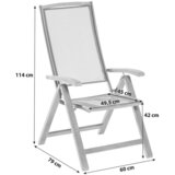 Gardenson Zlovžljiv Vrtni Stol Tilos, Aluminij, Masivno | Shoptok.si
