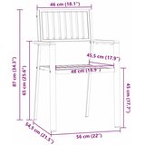  Vrtna stolica 2 pcs Smeđa 56 x 54,5 x 87 cm Čvrsto drvo akacije | shoptok.hr