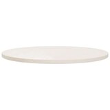 vidaXL mizna plošča bela Ø80x2,5 cm trdna borovina | Shoptok.si