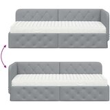vidaXL kutni okvir kreveta svijetlo siva 80 x 200 cm tkanina | shoptok.hr