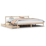 Maison Chic Posteljni Okvir - Dvoposteljna postelja brez vzmetnice 180x200 cm trdna borovina, (22081634) | Shoptok.si