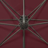  Konzolni suncobran sa stupom i LED svjetlima 300 cm bordo | shoptok.hr