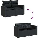 vidaXL 5-dijelna vrtna garnitura od poliratana s jastucima crna | shoptok.hr