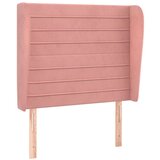  Vzglavje z ušesi roza 83x23x118/128 cm žamet, (20953345) | Shoptok.si