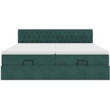  Otomanski posteljni okvir z vzmetnicami zelen 160x200 cm žamet, (21653198) | Shoptok.si