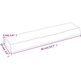  Zidna polica 40 x 10 x 4 cm od neobrađene masivne hrastovine | shoptok.hr