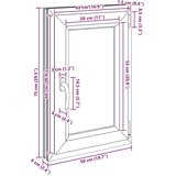 vidaXL podrumski prozor "RISOR" 50x75 cm Okretno-nagibni DIN lijevi bijeli | shoptok.hr