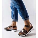 Gemre Grey patent sandals Dizi | Shoptok.si