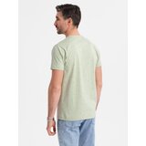Ombre Men's printed cotton T-shirt with round neckline - mint | shoptok.hr