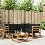  Set vanjskih sofa 5 pcs Prirodna i crna | shoptok.hr