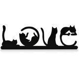 WALLXPERT zidna LED dekoracija Cat Love Red | ePonuda.com