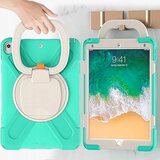 NIKCORP Ovitek za iPad Pro 12.9 4/3, vrtljivo stojalo 360, ročaj, prostor za pisalo, troslojna zaščita, PC in silikon, mentol barva, (5000139048) | Shoptok.si