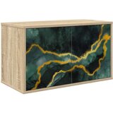 vidaXL TV ormar za montažu na zid WIJHE 69 x 33 x 40 cm Hrast sonoma - Hrast sonoma Tirkizni mramorni uzorak | shoptok.hr