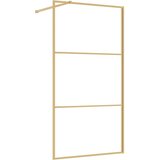  Stijenka za walk-in tuš sa staklom ESG zlatna 100 x 195 cm | shoptok.hr