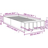  Okvir za krevet smeđi hrast 100 x 200 cm konstruirano drvo | shoptok.hr