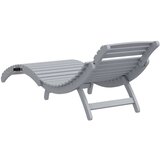  Ležaljka za sunčanje siva 184x55x64 cm puno drvo bagrem | shoptok.hr