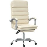  Masažni pisarniški stol krem umetno usnje, (20669239) | Shoptok.si