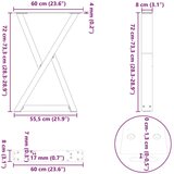  Noge jedilne mize 2 kosa Bela 60x(72-73,3) cm Jeklo | Shoptok.si