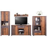 Modern Living Široka Komoda Ontario, Barva Hrasta, Temno Siva | Shoptok.si