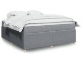 Maison Chic Box spring postelja - Vzmetna postelja z vzmetnico svetlo siva 180x200 cm blago SL11664, (21902355) | Shoptok.si