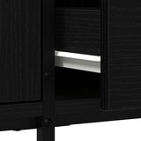 TV omarica z predalom črna hrast 200x25x44 cm inženirski les, (22008803) | Shoptok.si