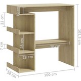 vidaXL Barska miza s policami sonoma hrast 100x50x101,5 cm iverna pl. | Shoptok.si