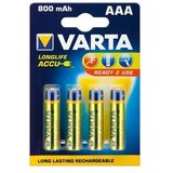Varta Piles AAA 4 kosi NiMH 800 mAh, (5000536989) Cene